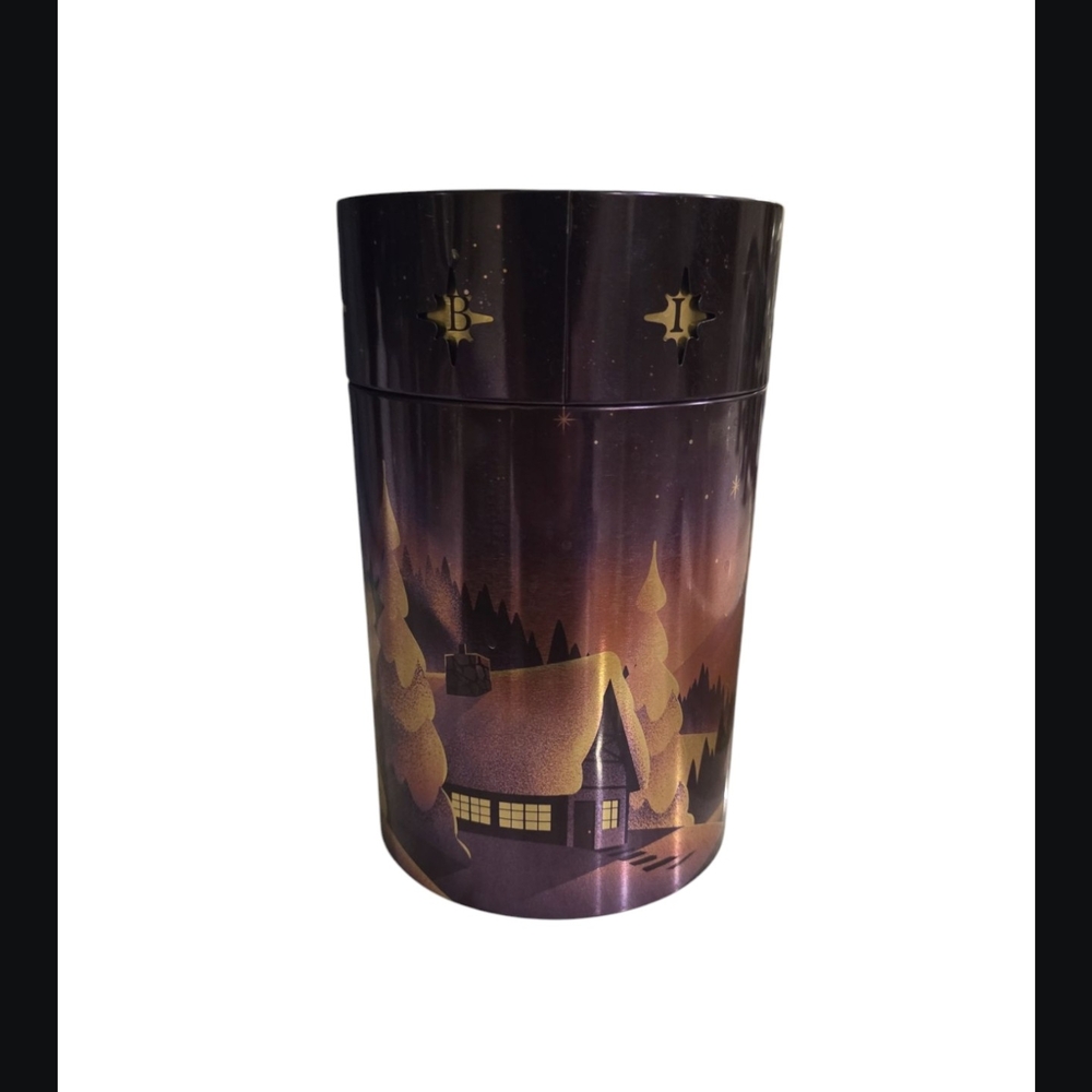 Purple and Gold Decorative Canister